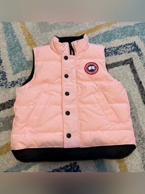 Canada Goose Kids Vanier Puffer Vest Pink Lemonade size XS 6